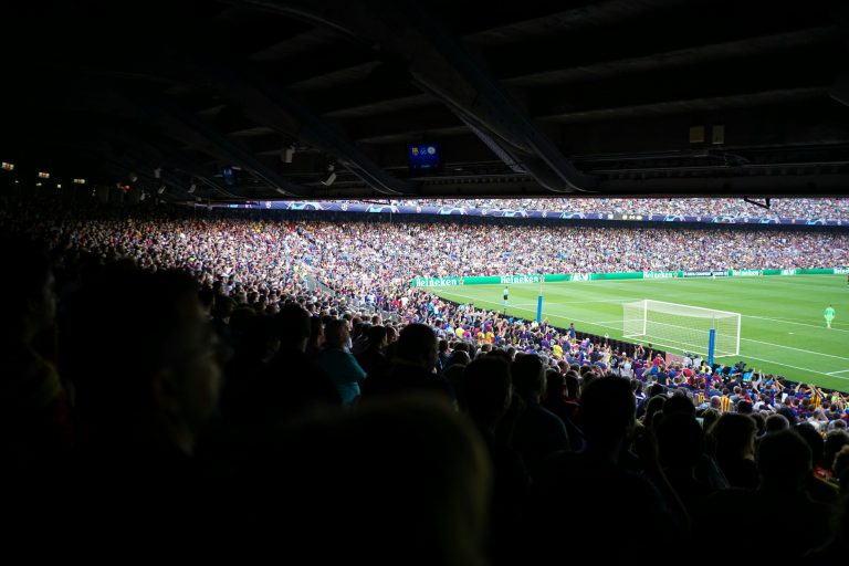 サッカー観戦で盛り上がるスタジアムのイメージ